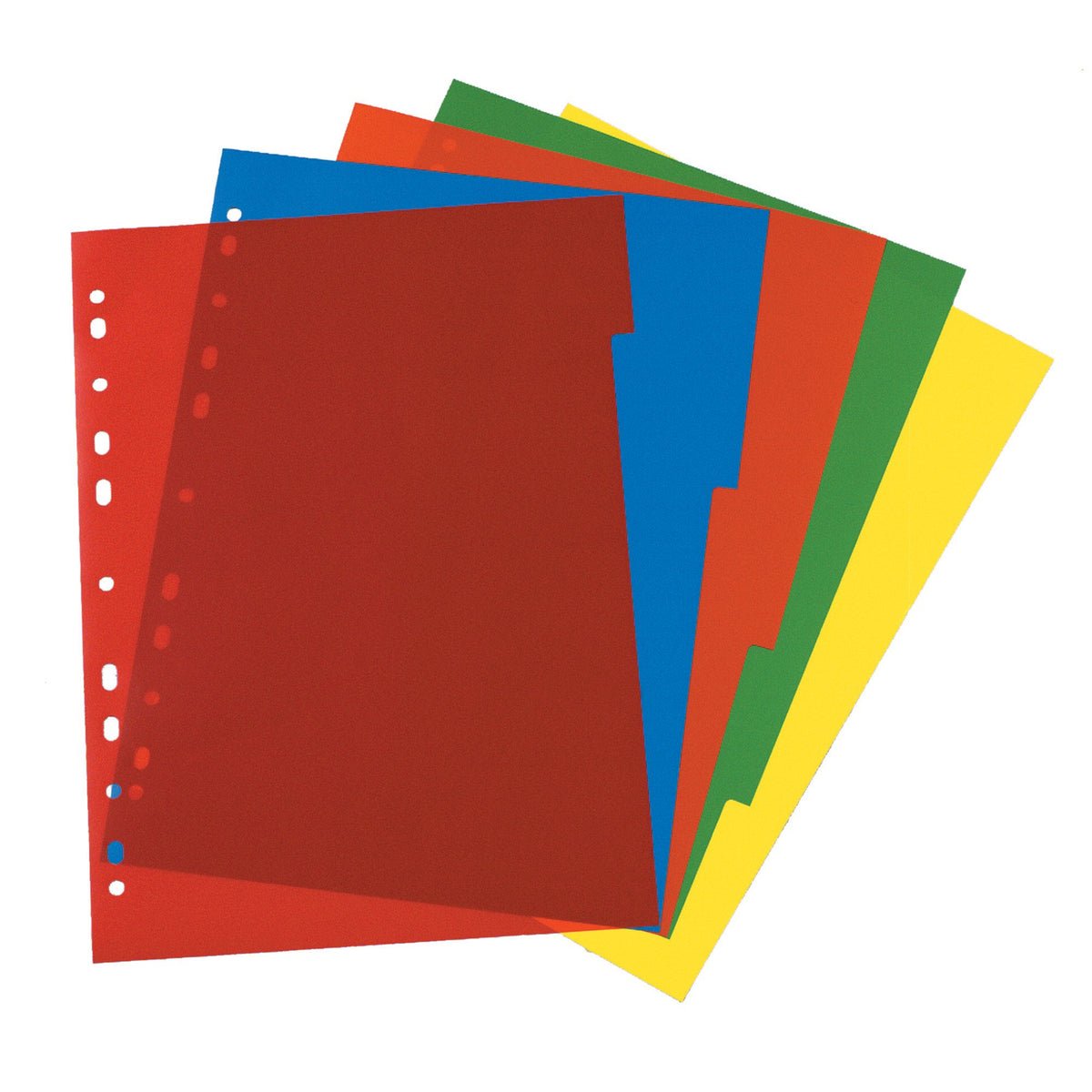 A4 Ring Binder Subject Dividers 5-Part Polypropylene Europunched Index 1–20