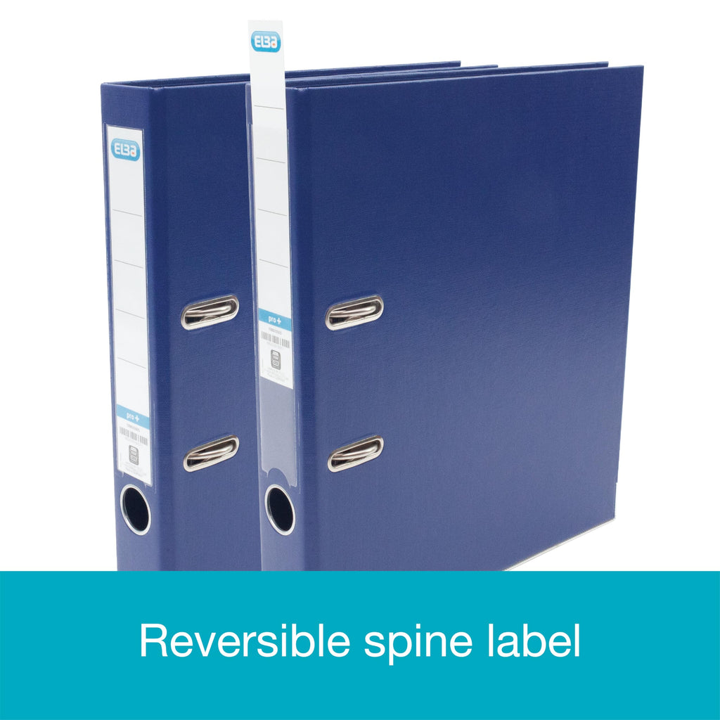A4 Slim Lever Arch File 50mm Spine — 400-Sheet Plastic-on-Board Blue