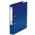 A4 Slim Lever Arch File 50mm Spine — 400-Sheet Plastic-on-Board Blue