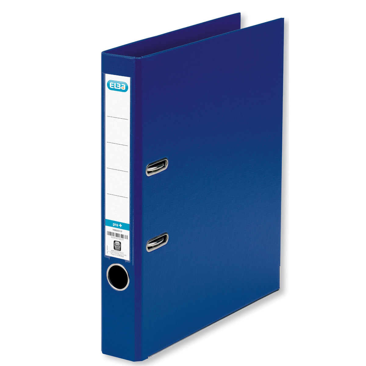 A4 Slim Lever Arch File 50mm Spine — 400-Sheet Plastic-on-Board Blue
