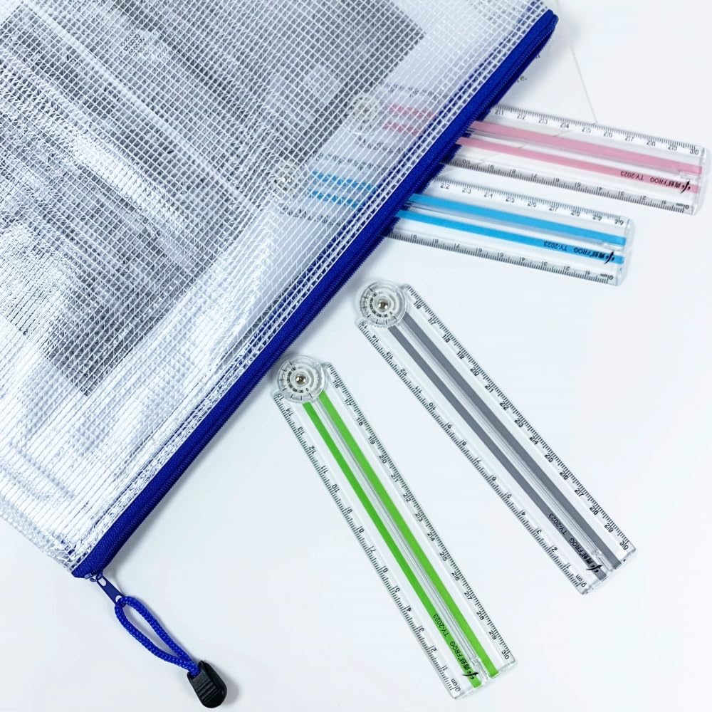 A4 Zip Document Wallets - 5-Pack Plastic File Folders (24×34 cm)