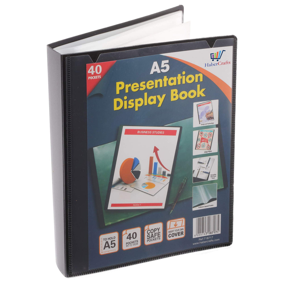 A5 40-Pocket Display Book (80 Views) Presentation Folder - Pack of 1