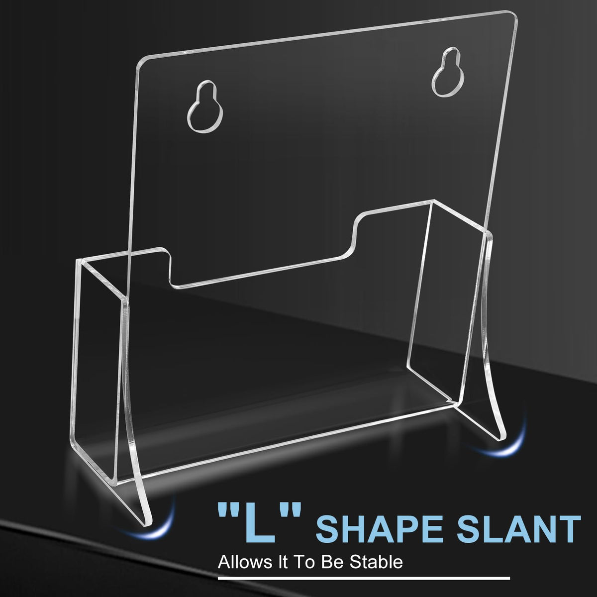 A5 Clear Acrylic Leaflet & Brochure Holder — Freestanding Display 2 Pack