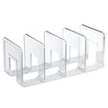 Acrylic File Sorter, Clear Desk Organizer, 4-Section Desktop File Holder