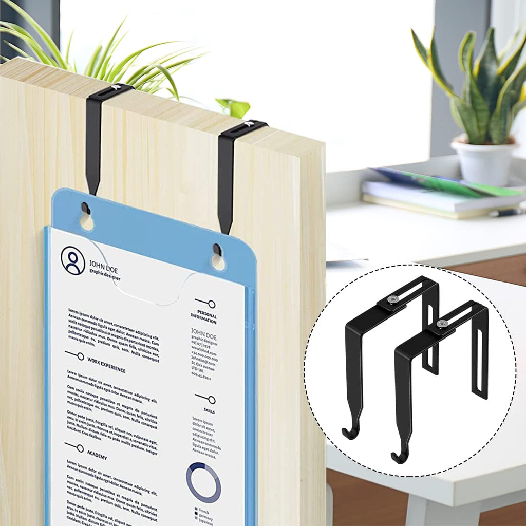 Adjustable Cubicle Over-Door Hook Hangers 4-Pack Fits 1.35–2.4 in Panels