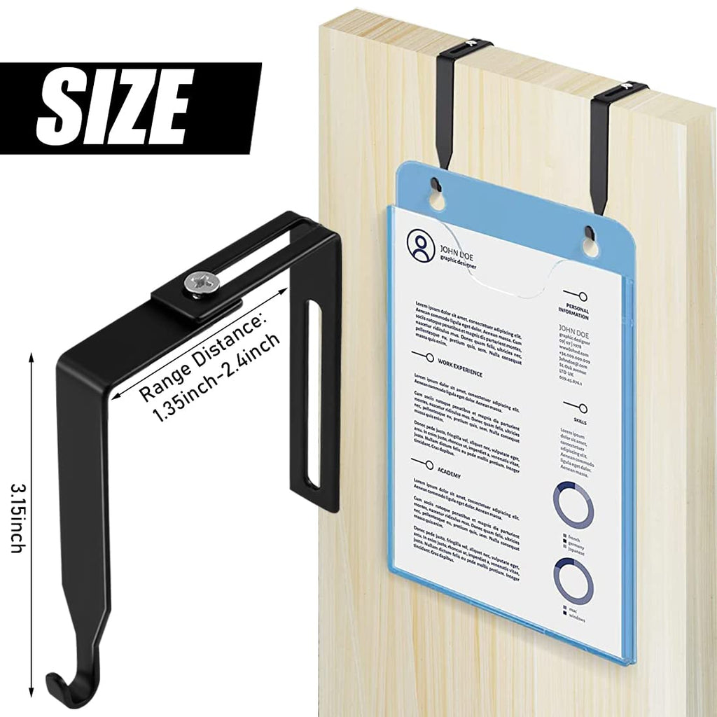 Adjustable Cubicle Over-Door Hook Hangers 4-Pack Fits 1.35–2.4 in Panels