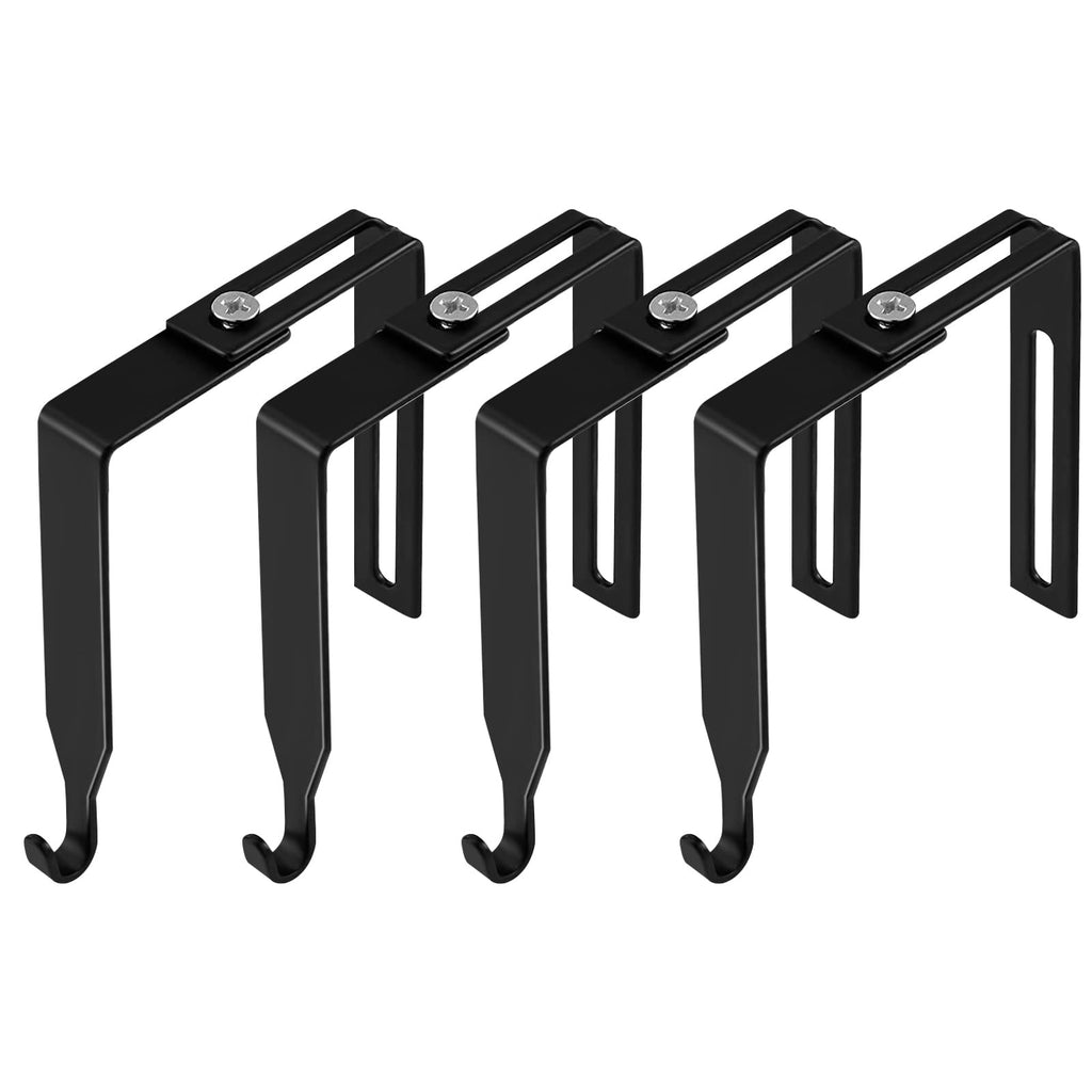 Adjustable Cubicle Over-Door Hook Hangers 4-Pack Fits 1.35–2.4 in Panels