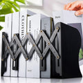 Adjustable Expandable Bookends with Anti-Slip Pads, 2 Dividers