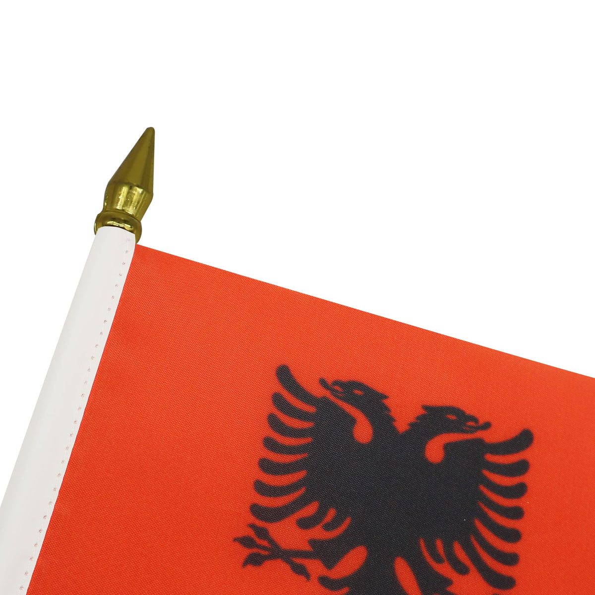 Albania Table Flag 15x10 cm 100D Polyester with Plastic Base