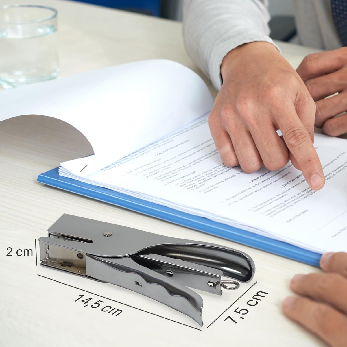 All-Metal Stapler 25-Sheet Compact for 24/6 & 26/6 Staples — Chrome
