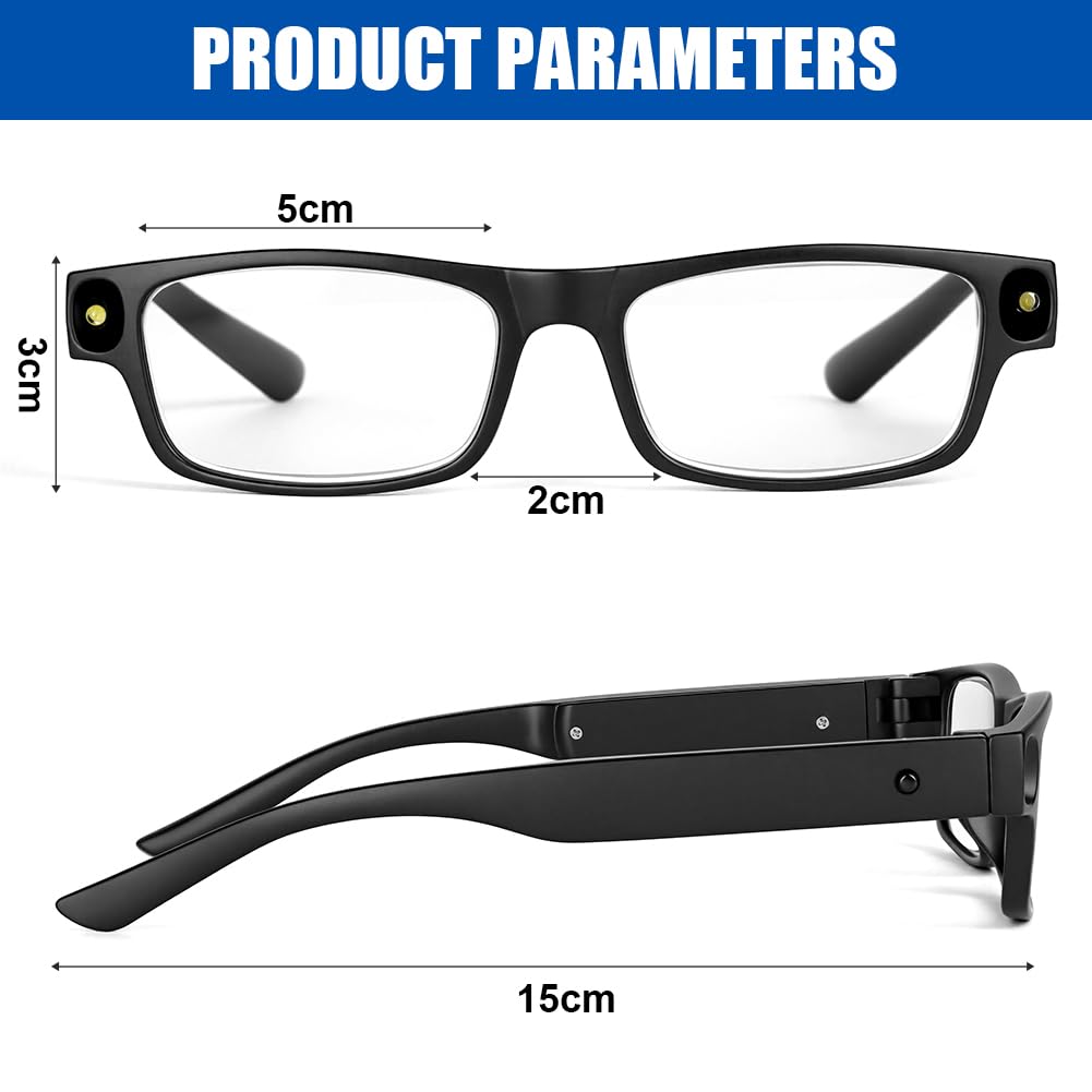 APXEL 150% Magnifying Glasses with Light, LED Magnifying Eyewear