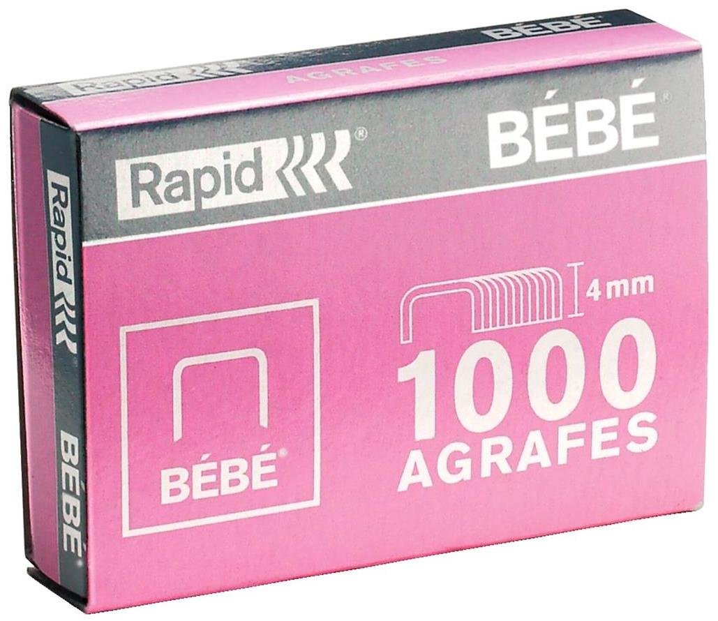 BEBE Copper Staples 4mm, 15-Sheet Capacity, Box of 1000