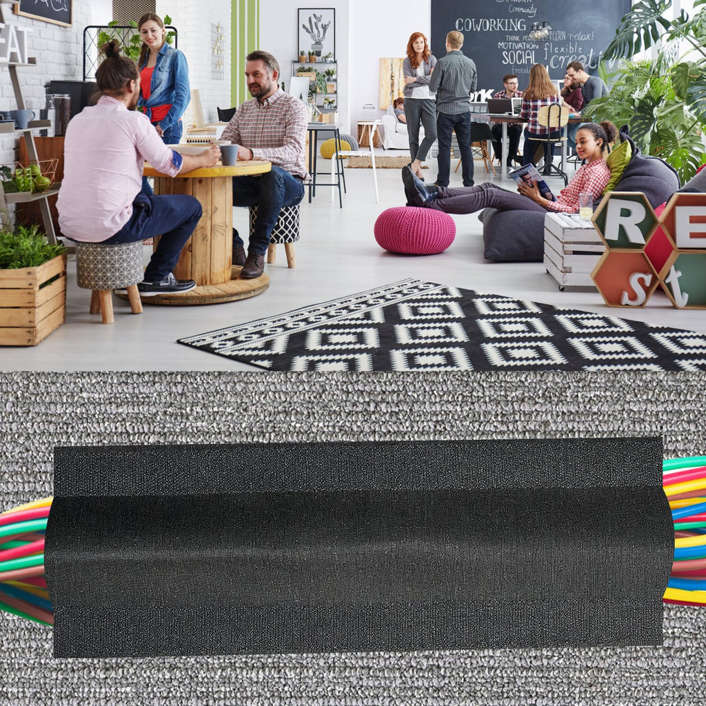 Black Floor Cable Protector 10ft Durable Cable Cover for Carpet & Office
