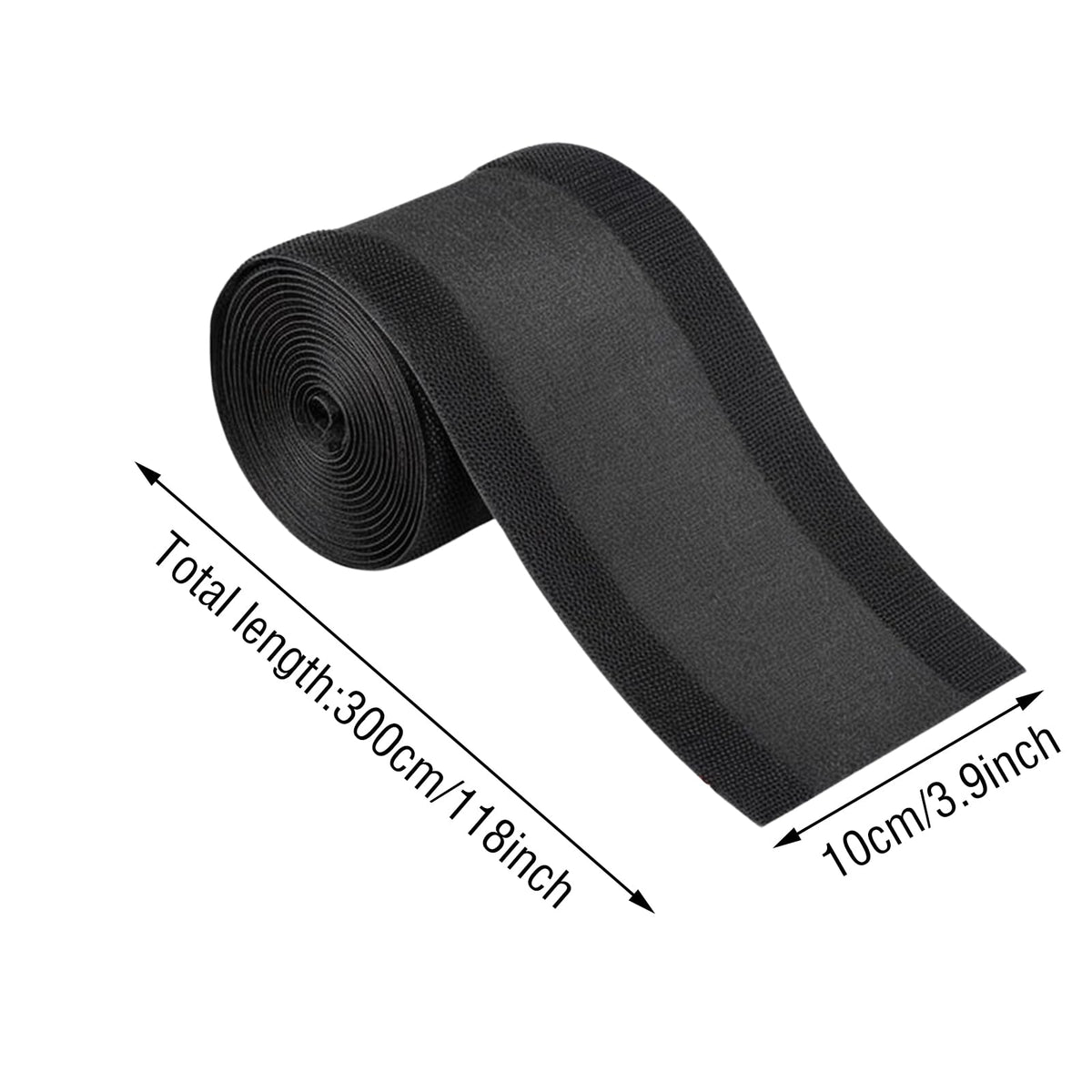 Black Floor Cable Protector 10ft Durable Cable Cover for Carpet & Office