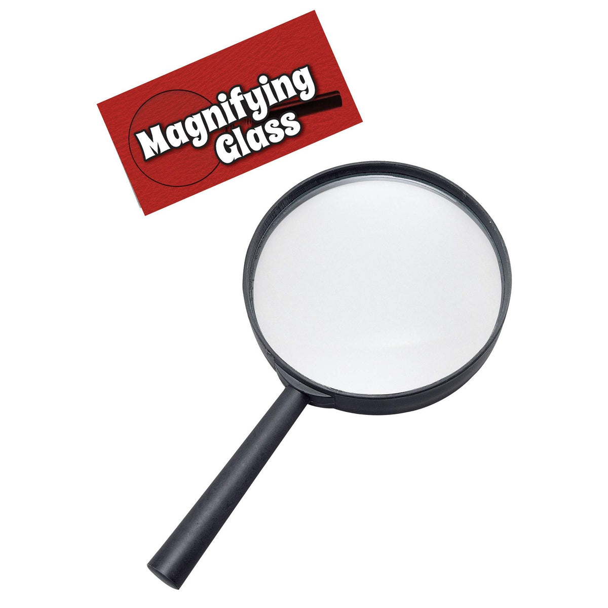 Bristol Novelty Detective Magnifying Glass, 2x or 3x Magnification, Glass Lens, Black - Perfect for Artwork, Halloween, Cosplay & More Halloween