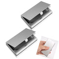 Business Card Holder 2-Pack — Stainless Steel Slim Portable Case