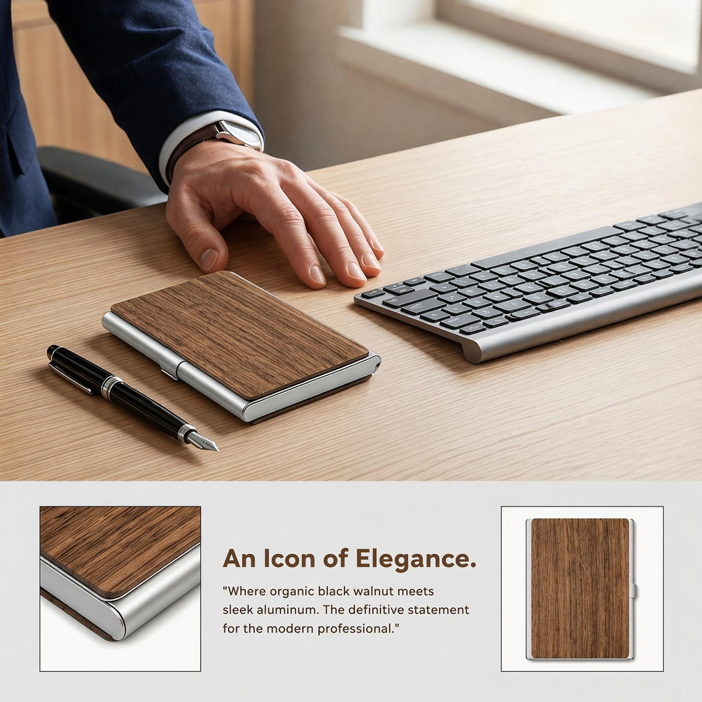 Business Card Holder — Professional Metal Card Case for Men and Women