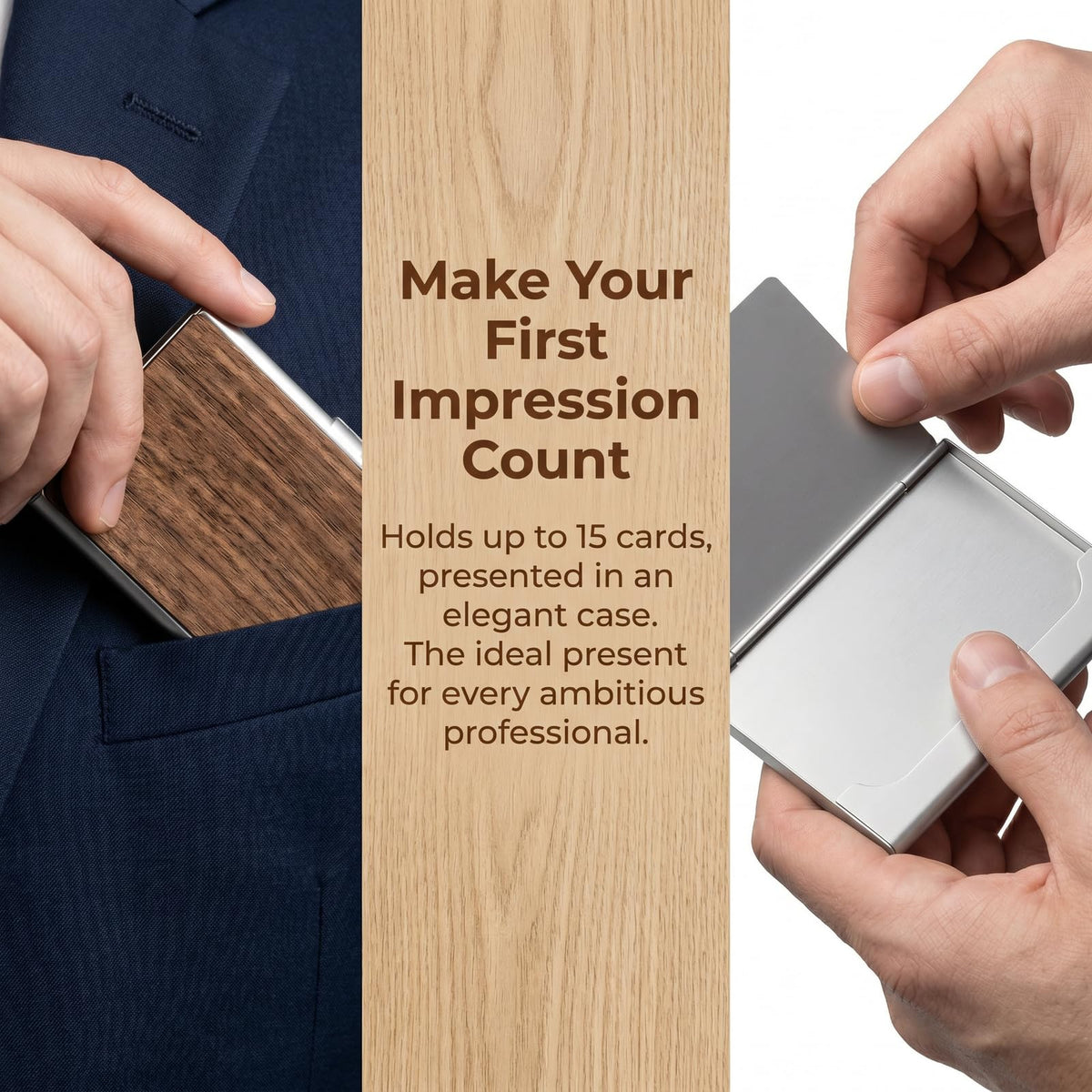 Business Card Holder — Professional Metal Card Case for Men and Women