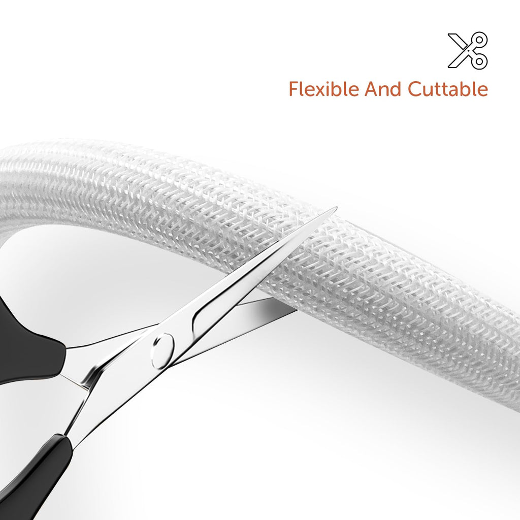 Cable Sleeve Ø6mm x 3m, White — for 1–2 Cables