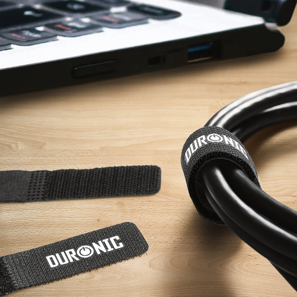 Cable Tidy Hook & Loop Straps Reusable 24-Pack for HDMI USB