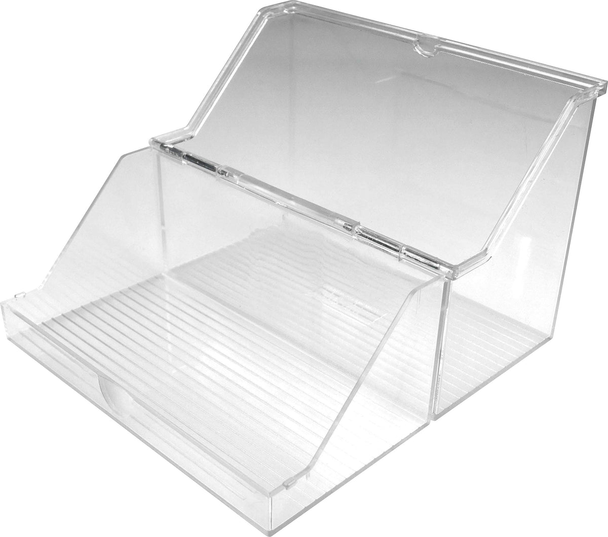 Card File Box for 400 Cards DIN A6 Landscape, Glass Clear