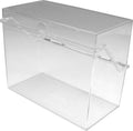 Card File Box for 400 Cards DIN A6 Landscape, Glass Clear