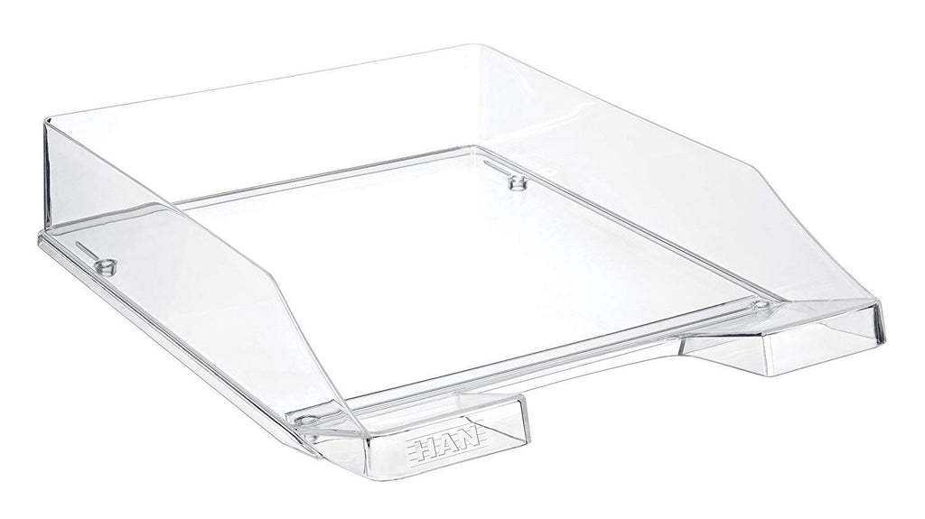Classic Transparent Stackable Letter Tray, A4/C4, Crystal Clear