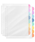 Clear Sheet Protectors with 8 Tabs, 2 Sets (Letter 8.5 x 11)