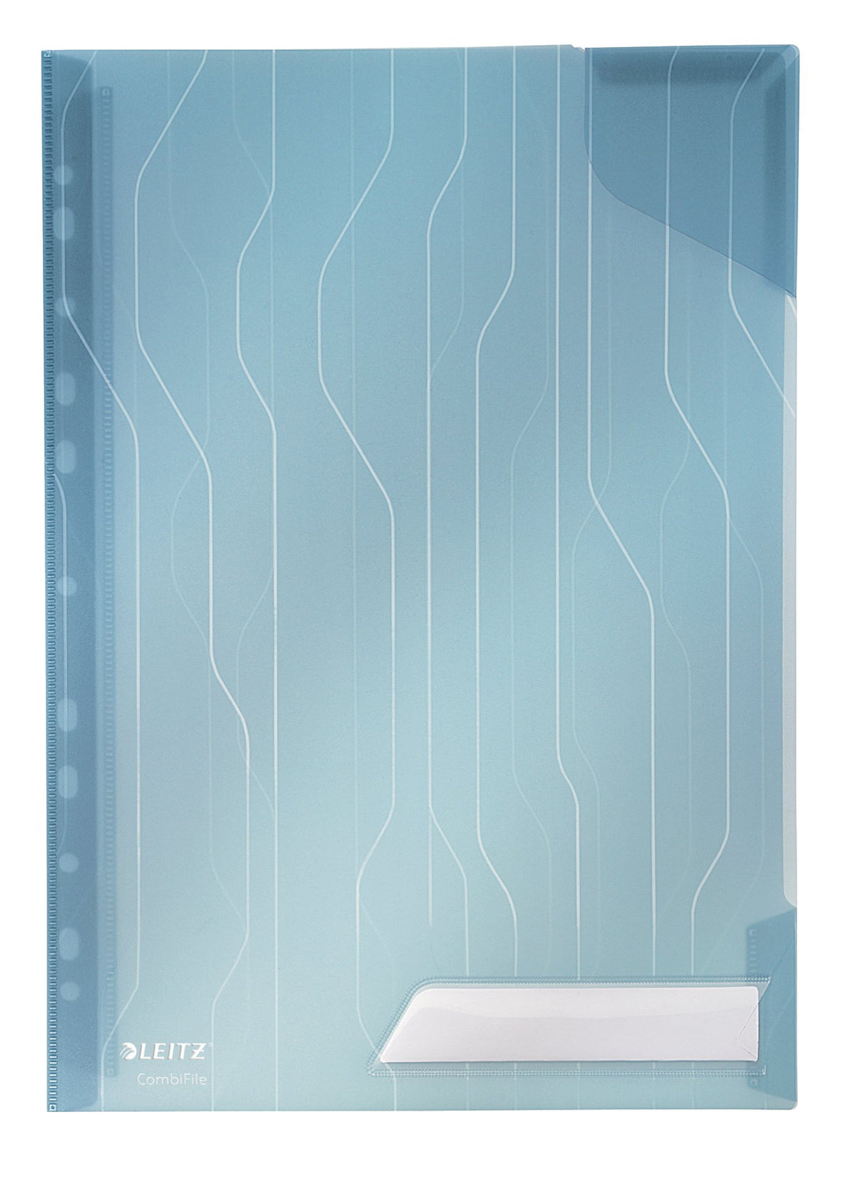 Combifile A4 Folder, Clear Blue Matt, Top-Left Open, 200µm PP, Pack of 5