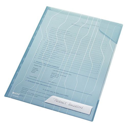 Combifile A4 Folder, Clear Blue Matt, Top-Left Open, 200µm PP, Pack of 5