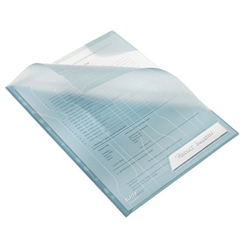 Combifile A4 Folder, Clear Blue Matt, Top-Left Open, 200µm PP, Pack of 5