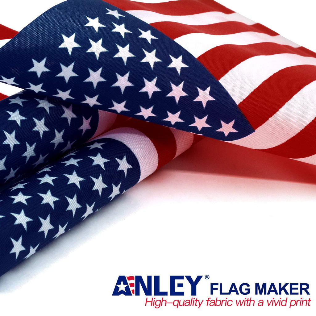 Deluxe Desk US Flag Set - 6 x 4 in Mini Flag on 12 in Solid Pole