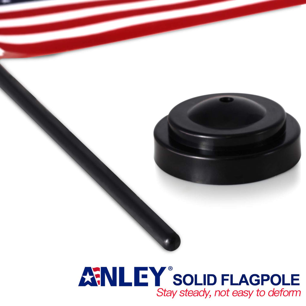 Deluxe Desk US Flag Set - 6 x 4 in Mini Flag on 12 in Solid Pole