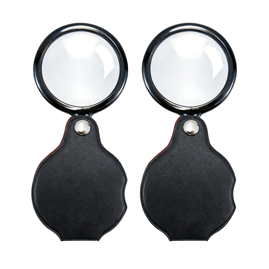 Desenda 2 PCS Small Magnifying Glass, Pocket Magnifier for Senior