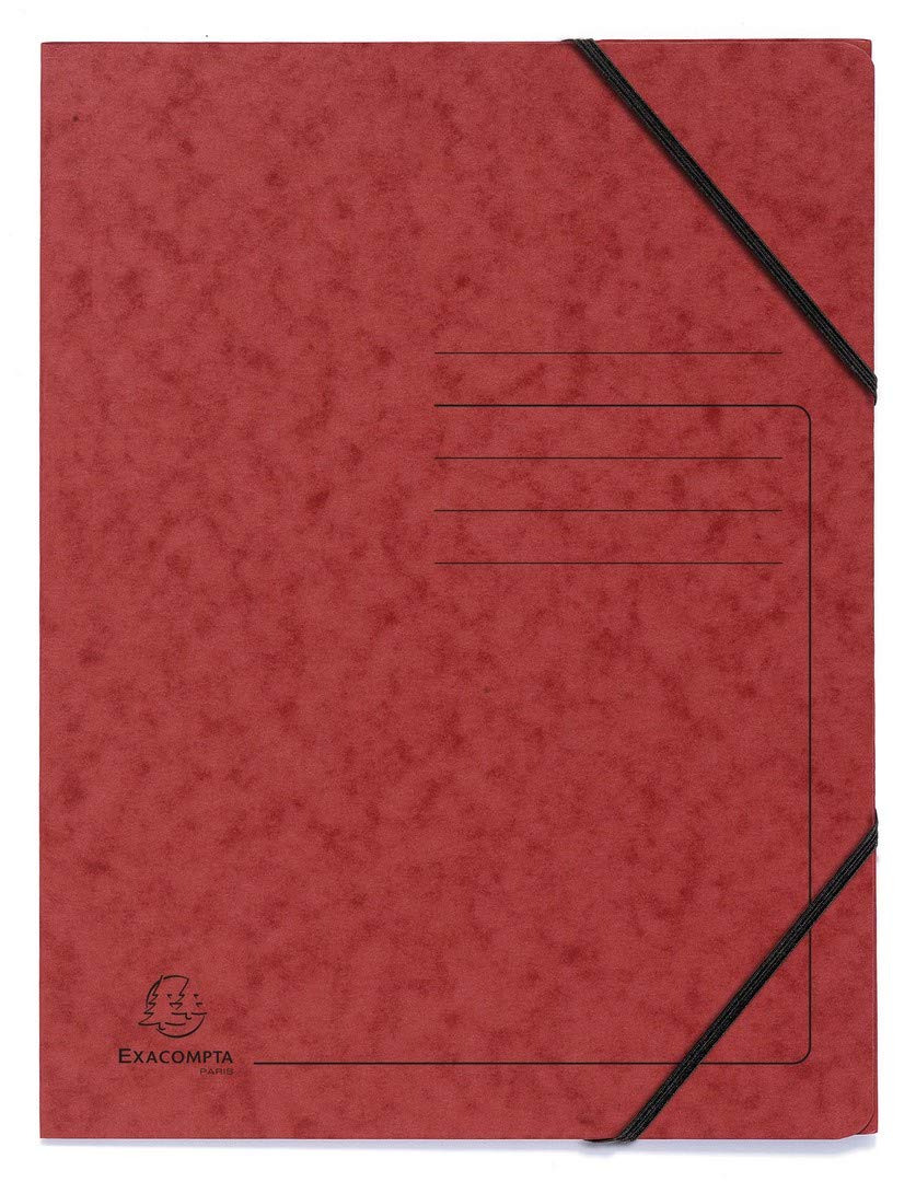 Elasticated Folder 240x320mm A4 355gsm Mottled Pressboard Pack of 5