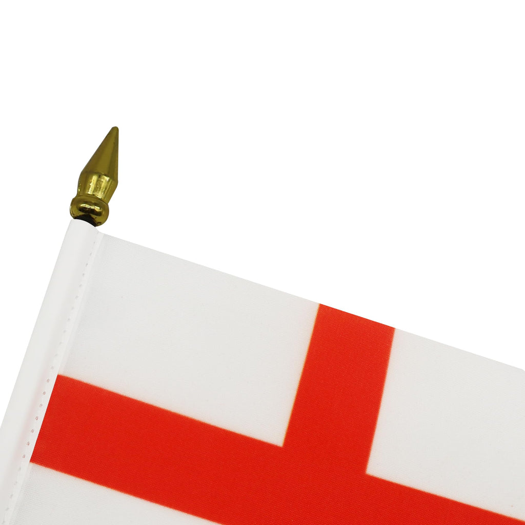 England Table Flag 15x10 cm 100D Polyester with Plastic Base