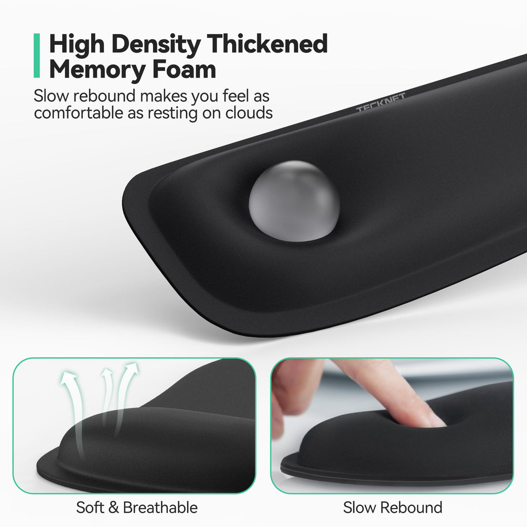 Ergonomic Foldable Mouse Mat & Keyboard Wrist Rest Set, Memory Foam