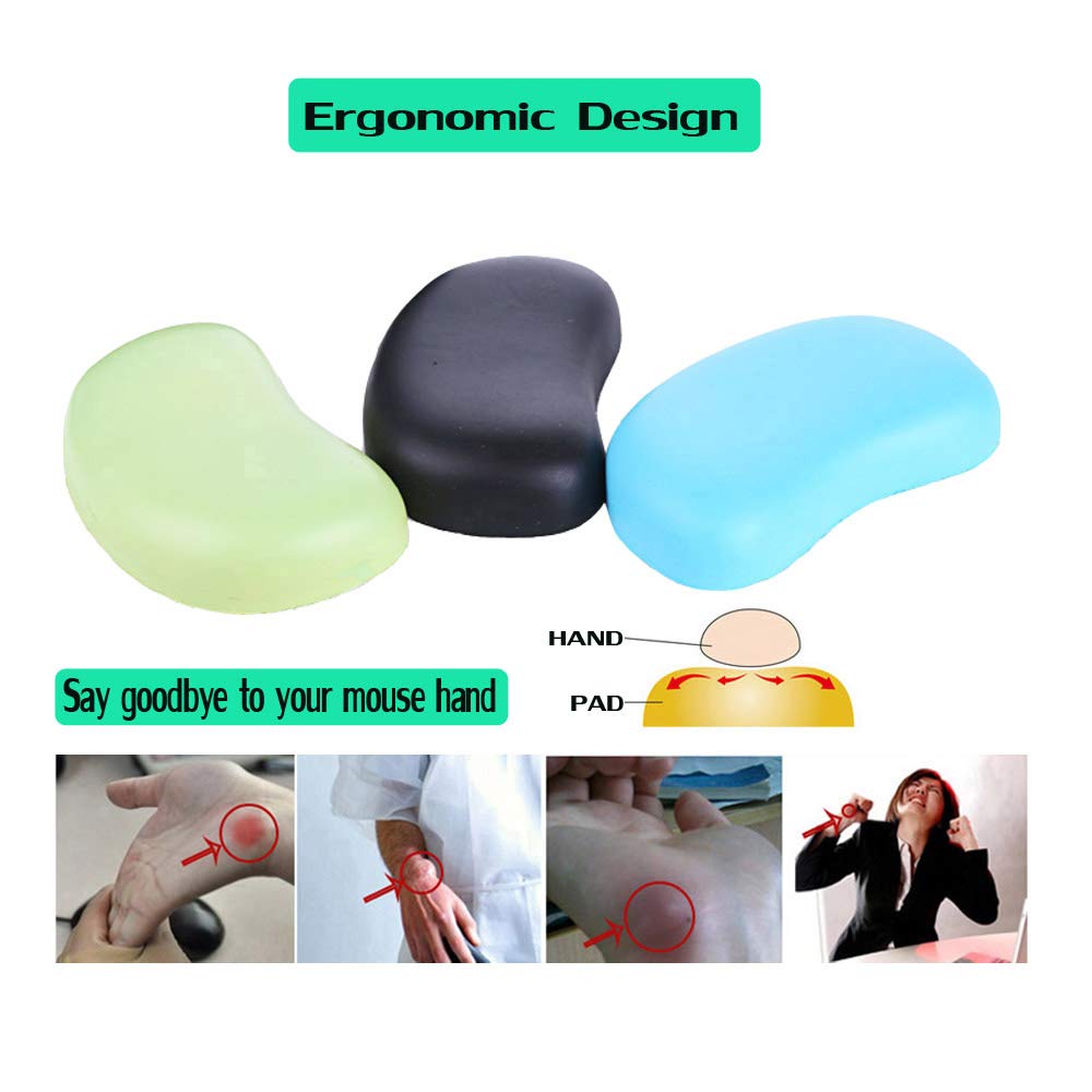 Ergonomic Memory Foam Wrist Rest for Mouse — Anti-Skid Wrist Pad