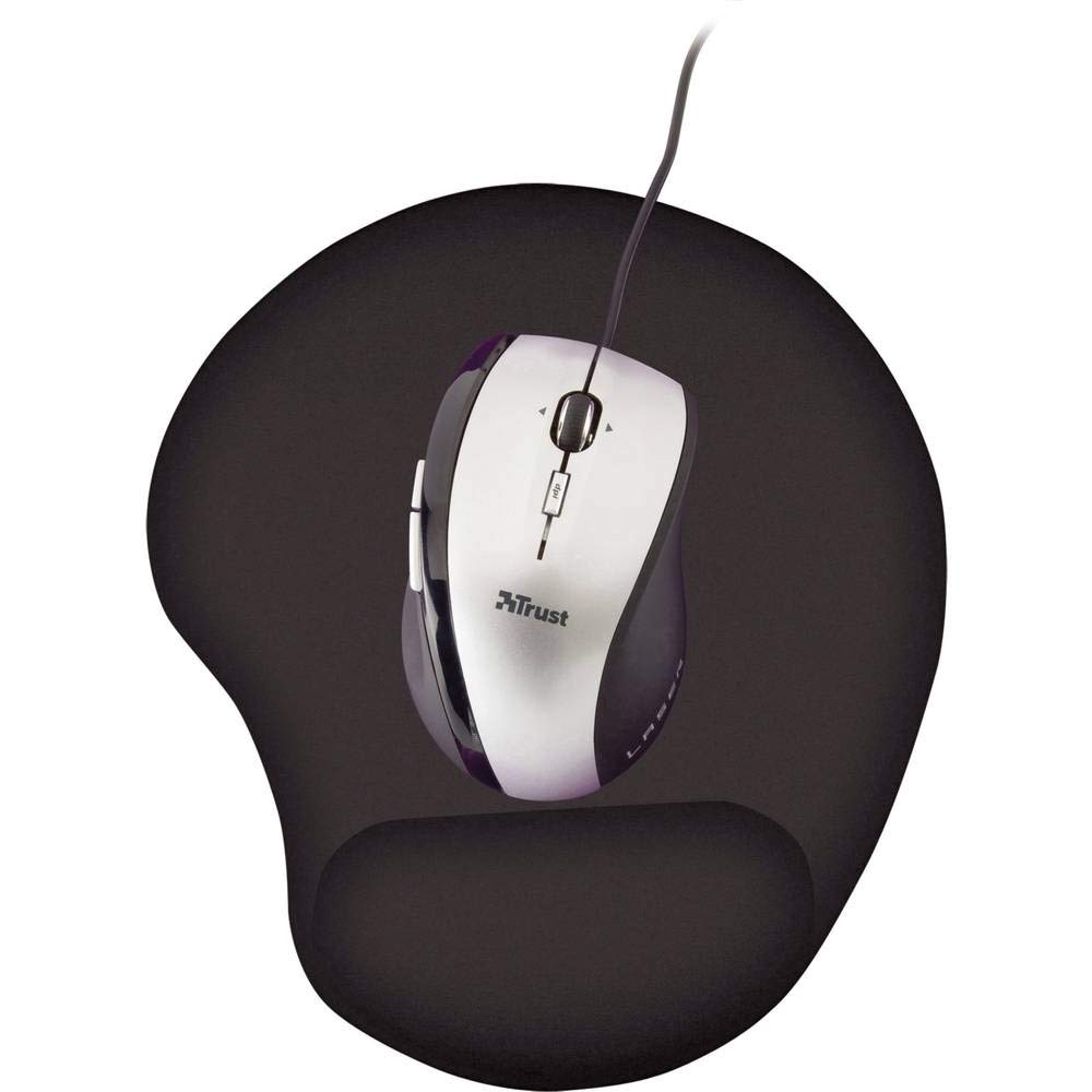 Ergonomic Mouse Pad with Gel Wrist Support, Black