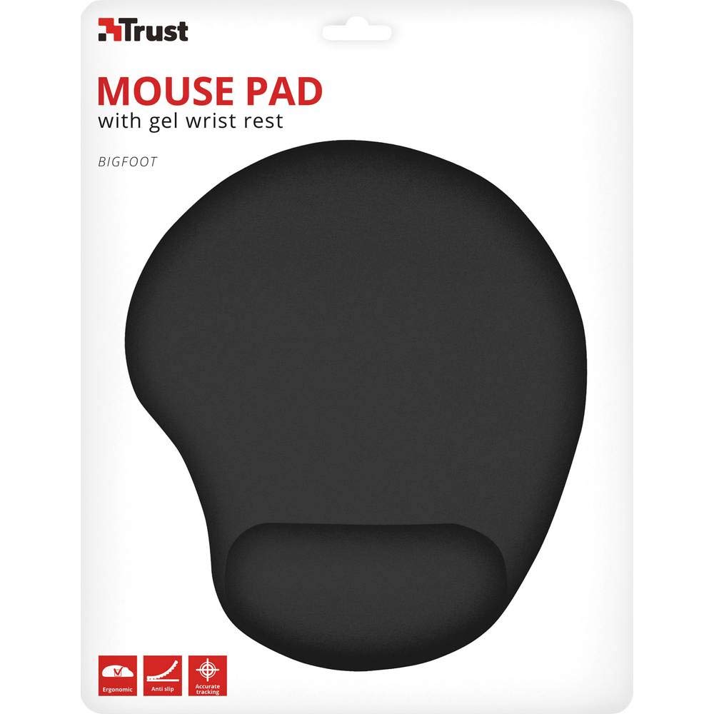 Ergonomic Mouse Pad with Gel Wrist Support, Black