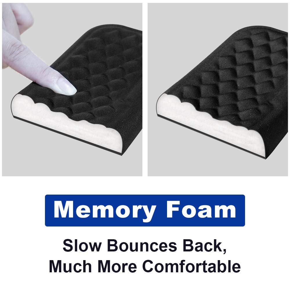 Ergonomic Mouse Wrist Rest, Memory Foam - Black