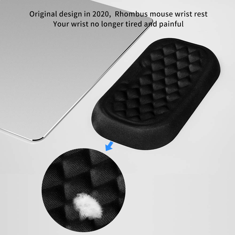 Ergonomic Mouse Wrist Rest, Memory Foam - Black