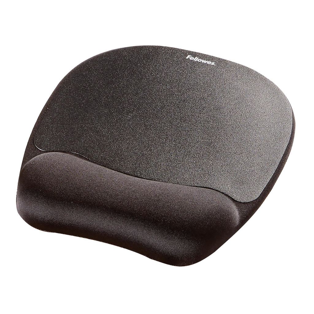 Everyday Memory Foam Mousepad with Wrist Support, Black