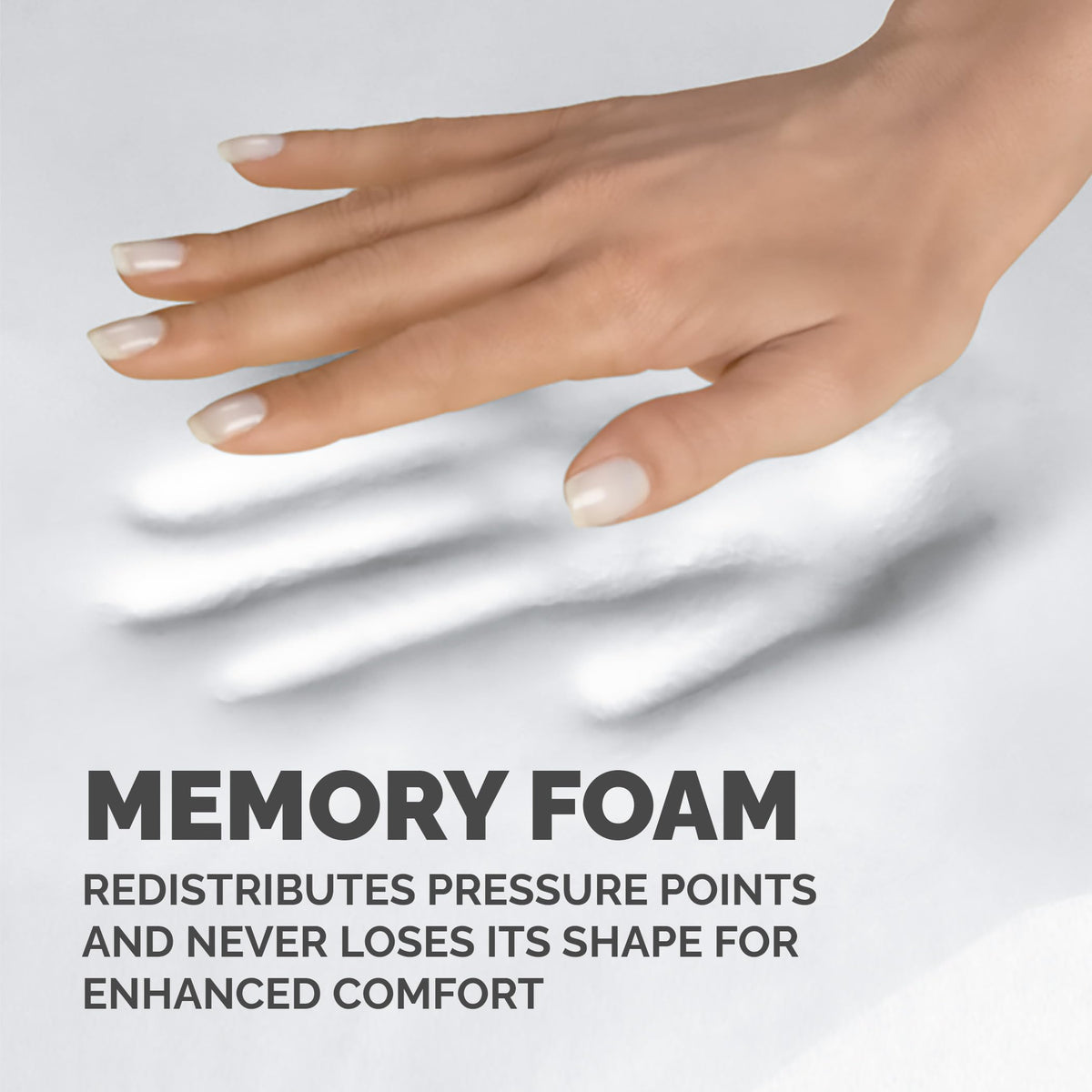 Everyday Memory Foam Mousepad with Wrist Support, Black