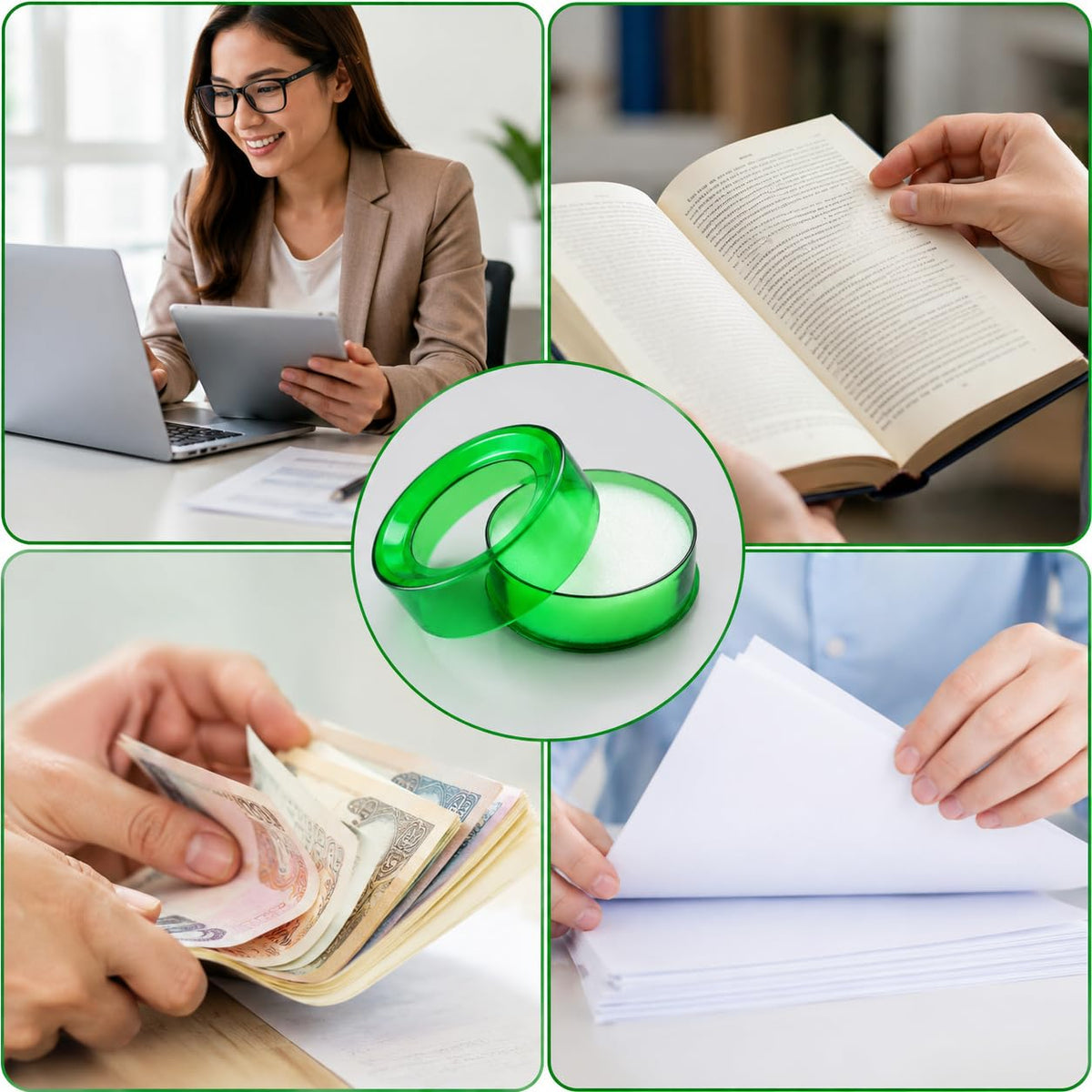Finger Dampener Moistener Sponge Cup for Cash Handling (1pc, Assorted)
