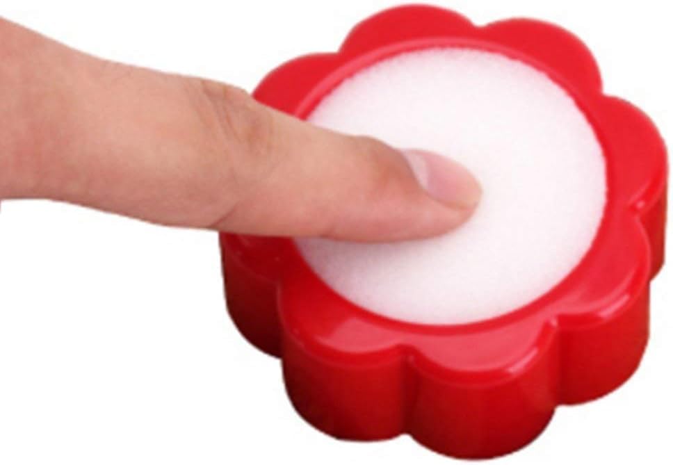 Flower-Shaped Counting Finger Moistener Sponge — 2 Pack (Blue)