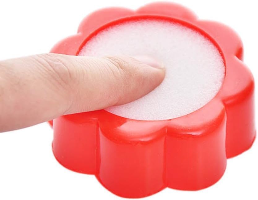Flower-Shaped Counting Finger Moistener Sponge — 2 Pack (Blue)