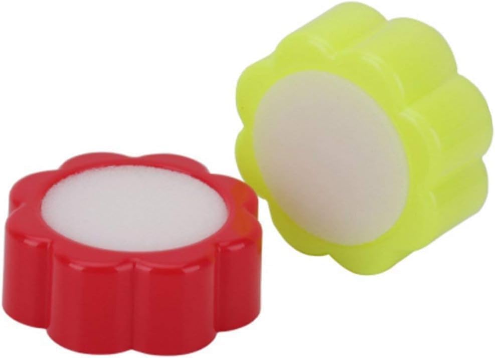 Flower-Shaped Counting Finger Moistener Sponge — 2 Pack (Blue)