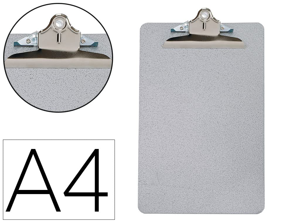 Foolscap/A4 Steel Clipboard — Grey