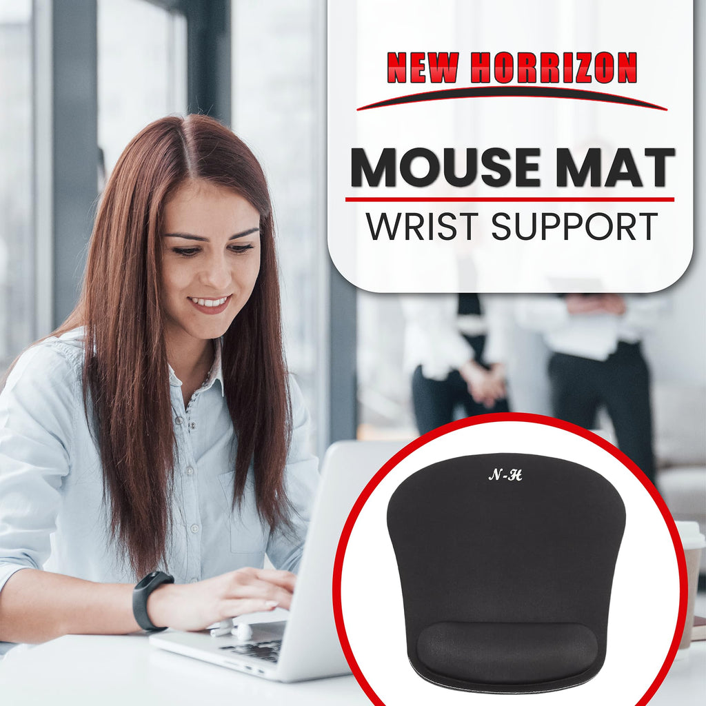 Gel Ergonomic Mouse Pad with Wrist Support, Black